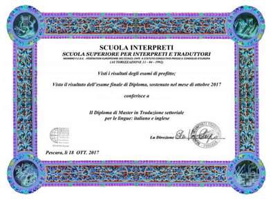 SSIT Pescara - diploma di master
